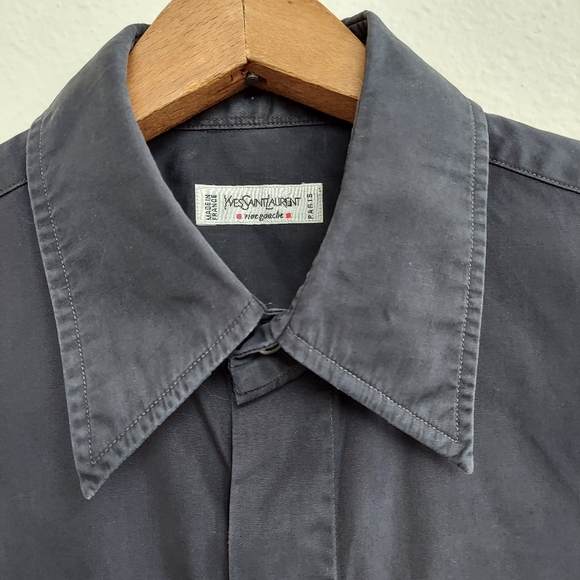 YSL VINTAGE BUTTON FRONT SLEEVELESS SHIRT - Picture 2 of 9